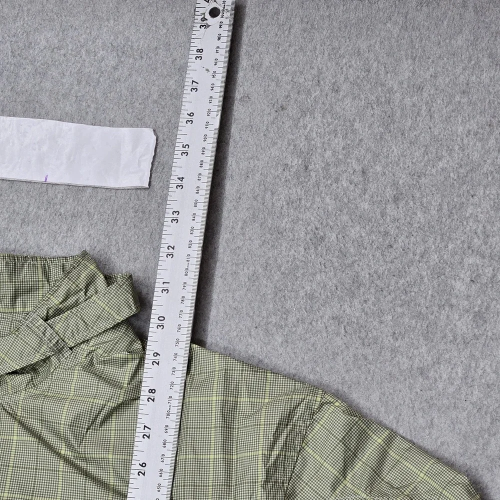 Air Jordan Men Jacket XXL Green Plaid Jumpman Wing Snap Collar Y2K